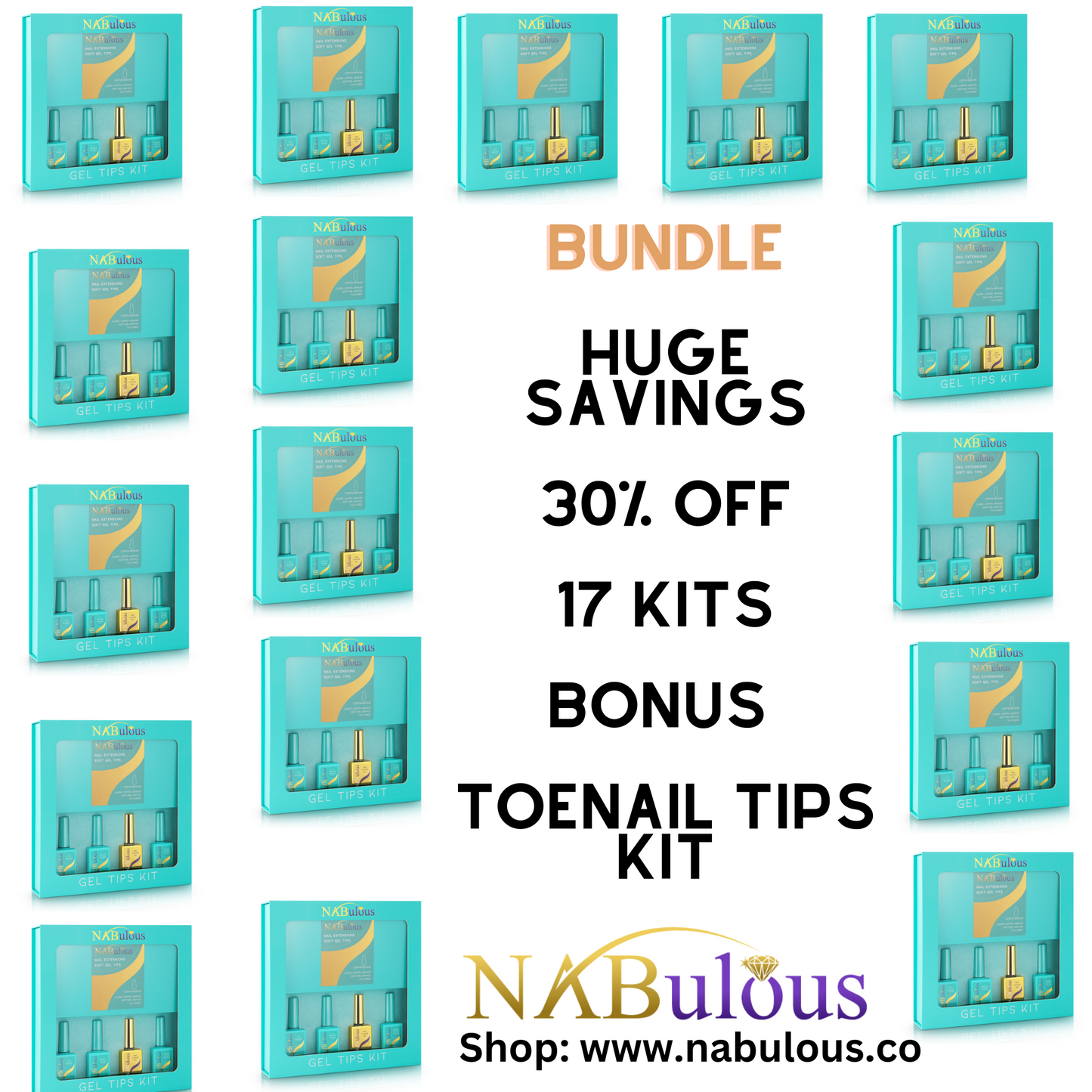 KIT | Gel T | Professional Starter Kit NABulous Nails | Soft Gel Nail Tip Kit  | Everything you Need