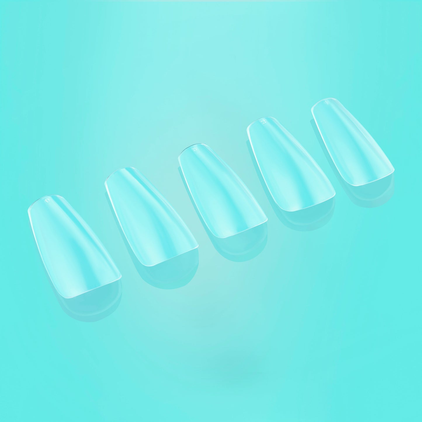 Coffin Medium Nail tips gel x coffin shaped Medium Length nail tip box