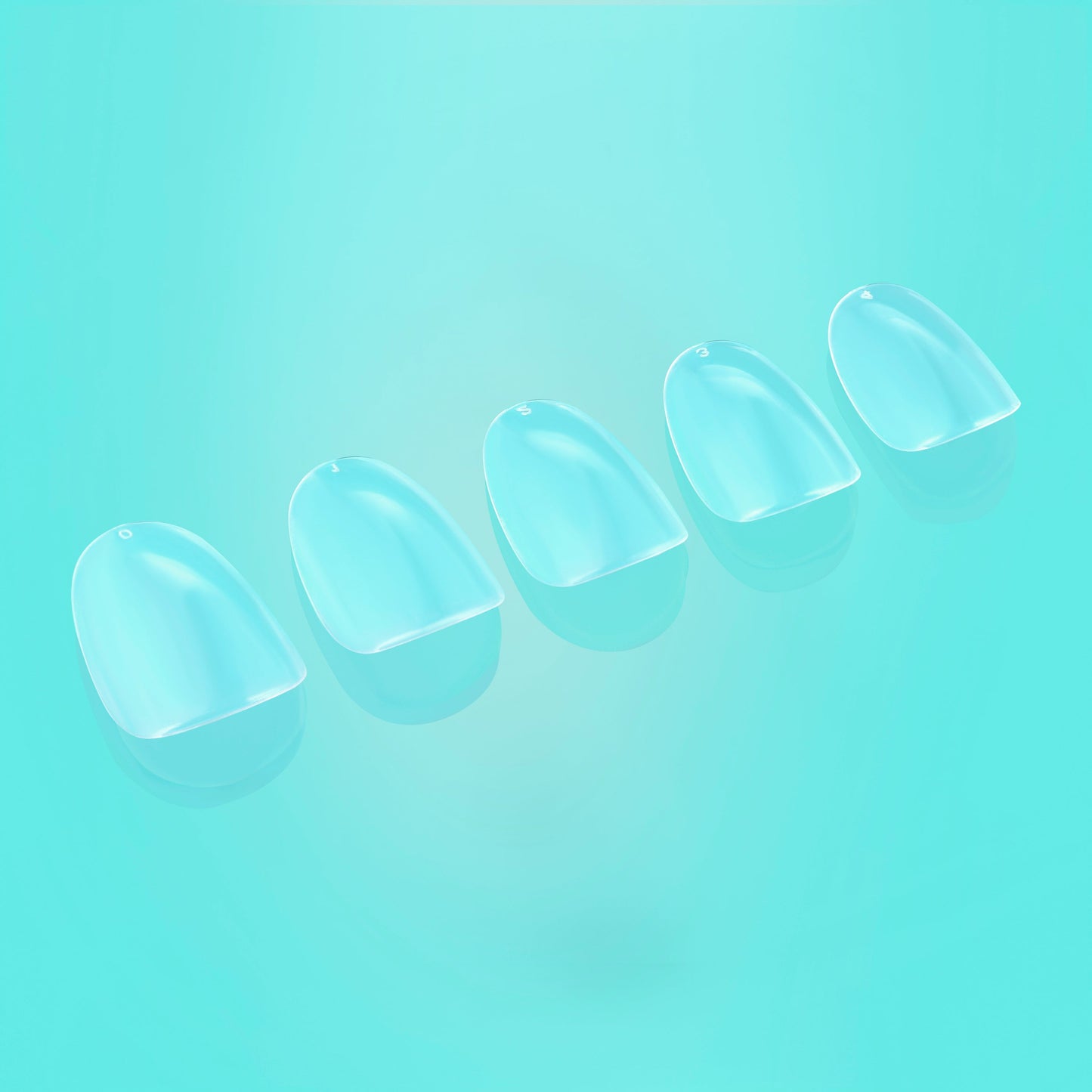 Oval Short nail tips round shaped short length gel x soft gel nail tip box