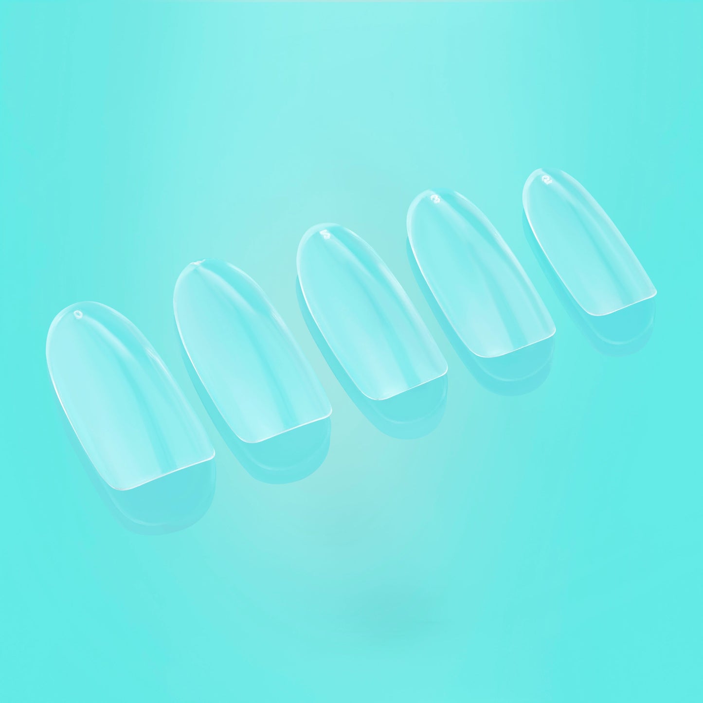 Oval Medium Gel X nail tips Round shaped medium length gel x nail tip box