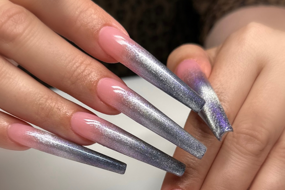 Achieving Ultimate Length: Unveiling the Longest Gel X Nails with Sculpted Stiletto V Shape