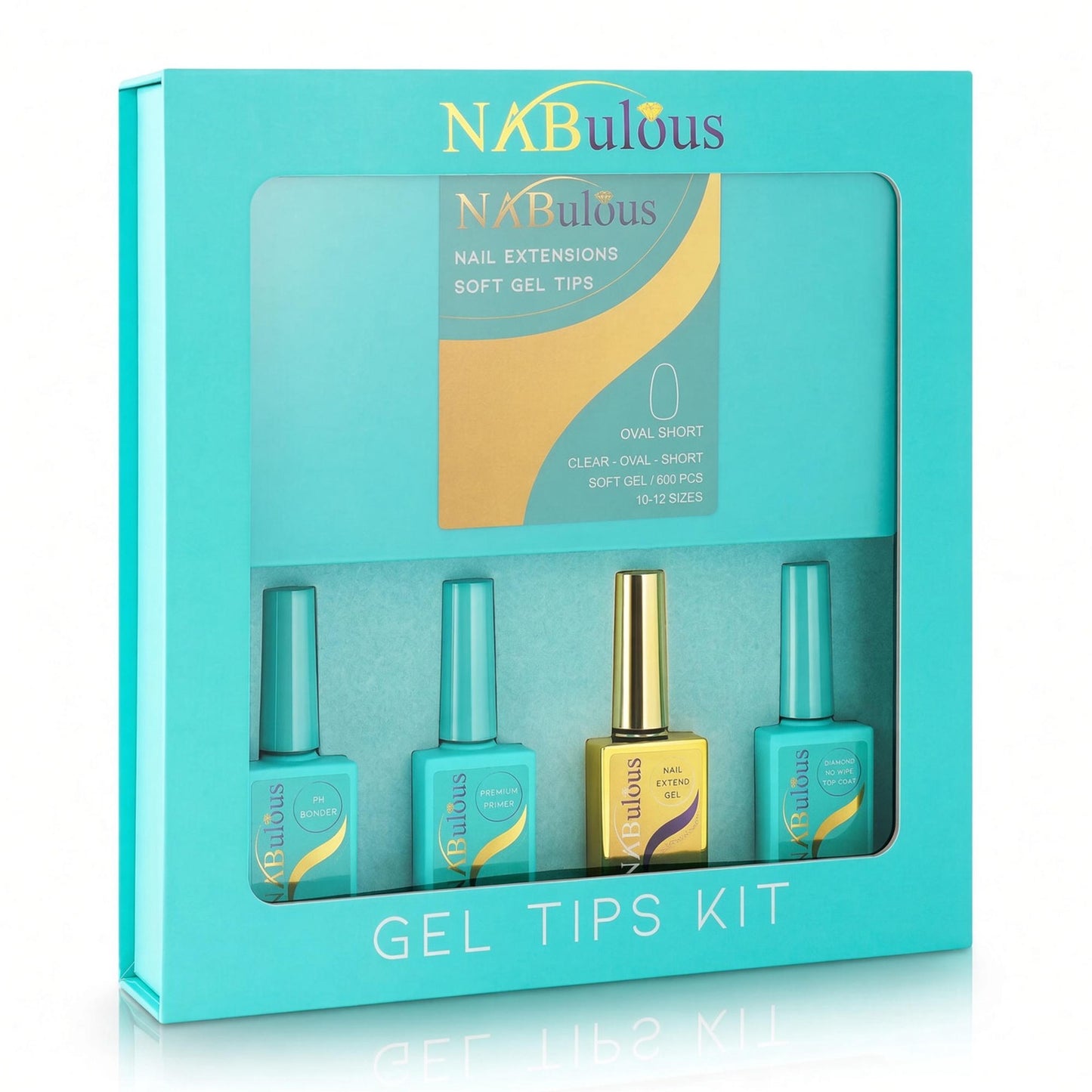 
                  
                    NABulous Gel Tips Kit with oval short tips and the full liquid set
                  
                