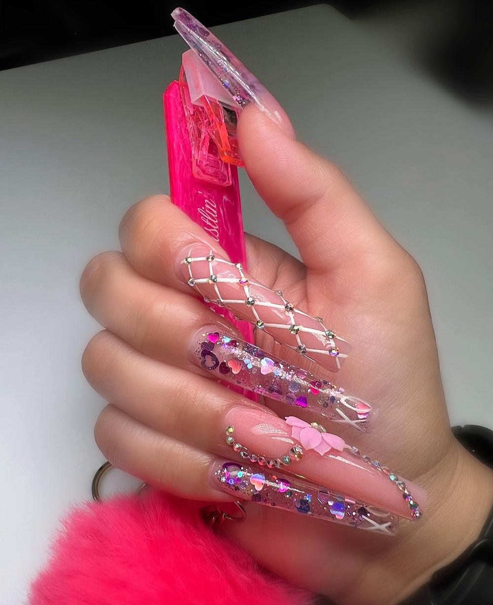 Purple LV Credit card grabber – Maritza's Nails