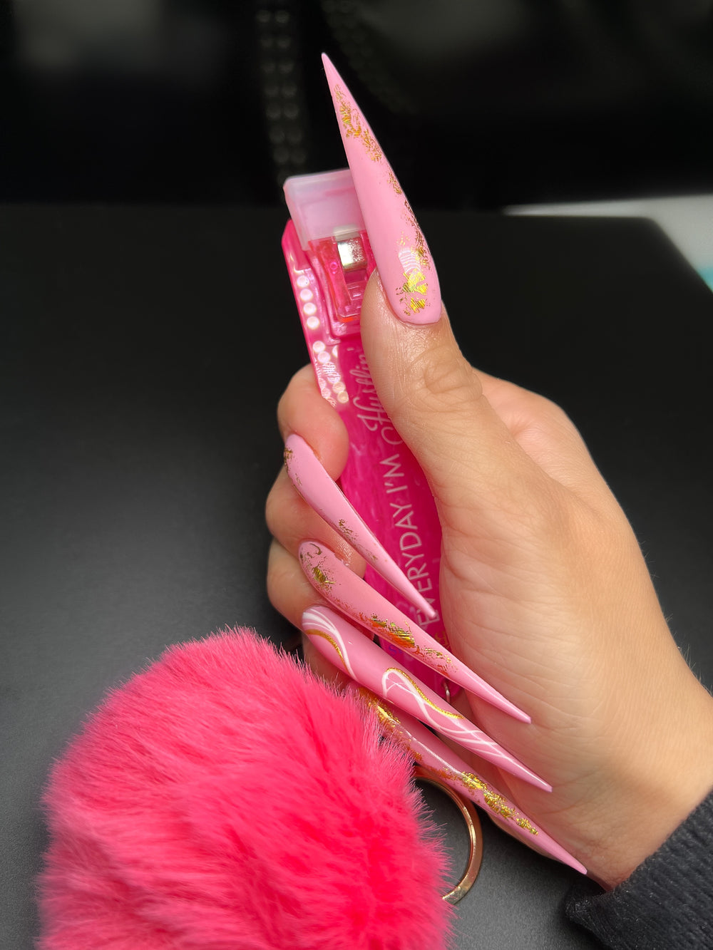 Nabulous Card Grabber for Long Nails | Credit Card Puller | ATM Debit Card Clip Keychain with Pom Pom-Sanitary Card Grabber